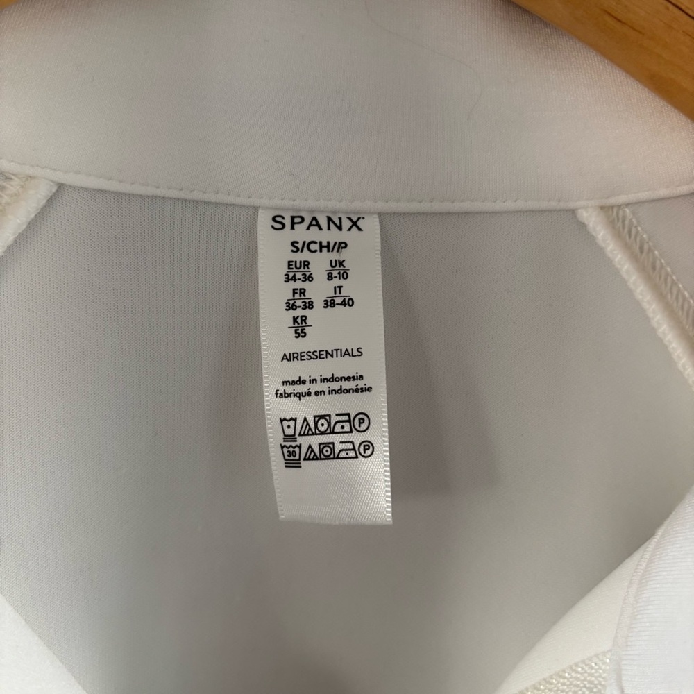 Spanx White AirEssentials Half Zip Pullover Sweatshirt, S - Picture 4 of 6